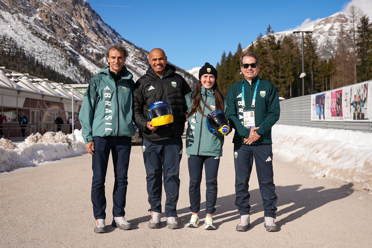 Presidente e Diretor-Geral do COB visitam base brasileira em Cortina d’Ampezzo e se reúnem com atletas do bobsled e skeleton