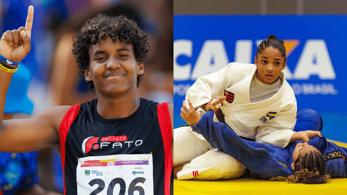 Davi Souza de Lima, do atletismo, e Clarisse Vallim, do judô, são os destaques dos Jogos da Juventude CAIXA premiados no PBO 2025
