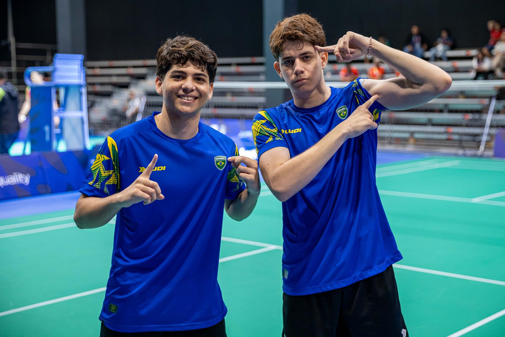 Fhelipe Teixeira e Marcos de Almeida nos Jogos Sul-Americanos da Juventude Panamá 2026. Foto: Léo Barrilari/COB Fhelipe Teixeira e Marcos de Almeida nos Jogos Sul-Americanos da Juventude Panamá 2026